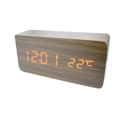 Настольные цифровые часы-будильник VST-865 (коричневые) Bestyday