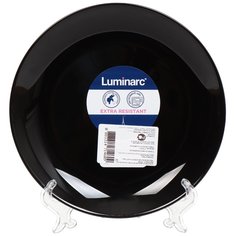Тарелка десертная керамика 19 см круглая Diwali Noir Luminarc P0789 черная