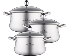Набор посуды, 6пр., BC-2143 1.9л, 4.4л, 5.6л Bella Cucina