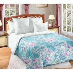 Простынь евро (220х240 см) перкаль Очарование лета 1 гол компаньон Текс Дизайн