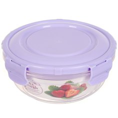 Контейнер пищевой пластик 0.8 л круглый воздухонепроницаемый DDStyle 30502