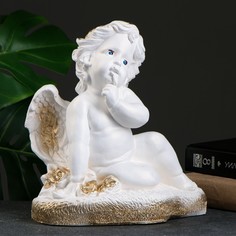 Фигура "Ангел на траве" белый 28х27х18см Хорошие сувениры
