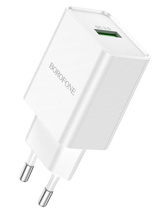 Сетевое зарядное устройство Borofonе BN5 Jingrui USB - Micro USB 3.0A QC3.0 Whitе Borofone