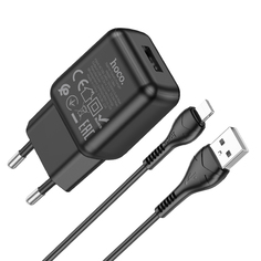 Сетевое зарядное устройство Hoco C96Ai lightning 1xUSB 2.1 А черный