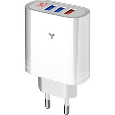 Сетевое зарядное устройство AccesStyle Topaz 30W3A 3xUSB White