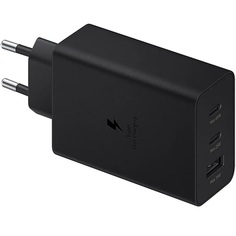 Сетевое зарядное устройство Samsung 65W 1x USB Type A, 2xUSB Type-C 3.5 А черный