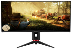 34" Монитор DIGMA Gaming DM-MONG3410 Black/ Red 165Hz 3440x1440 VA