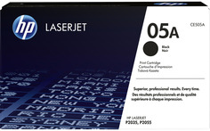 Тонер-картридж для лазерного принтера HP CE505AC (CE505AC) черный, оригинальный