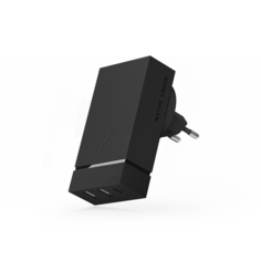 Сетевое зарядное устройство NATIVE UNION Smart Charger, 2 USB/1 USB Type-C grey