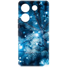 Чехол-накладка Krutoff Soft Case Гирлянда для TECNO Camon 20 Pro черный