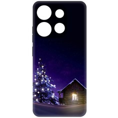 Чехол-накладка Софт Зимний домик для Tecno pop 7 Pro Krutoff