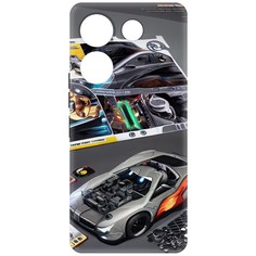 Чехол-накладка Krutoff Soft Case Постер для TECNO Camon 20 Pro черный