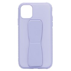 Чехол iPhone 11 пластиковый с подставкой и магнитом <светло-фиолетовый> Promise Mobile