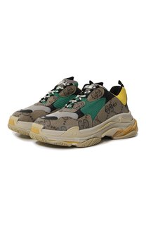 Комбинированные кроссовки Gucci x Balenciaga Triple S Gucci