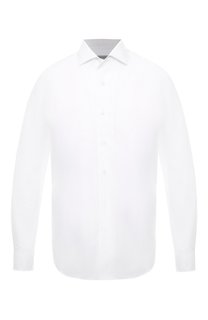 Рубашка из хлопка и льна Corneliani