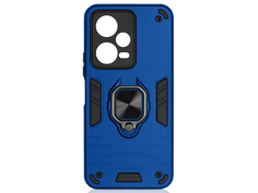 Чехол DF для Xiaomi Redmi Note 12 Pro Plus 5G с магнитом и кольцом Dark Blue xiArmor-04