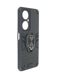 Чехол DF для Huawei Nova 11i / Enjoy 60 Pro с магнитом и кольцом Black hwArmor-05