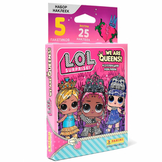 Набор коллекционных наклеек Panini LOL WE АRE ALL QUEENS 5 пакетиков