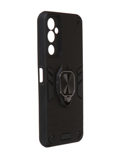 Чехол DF для Tecno Pova Neo 2 с магнитом и кольцом Black tArmor-01