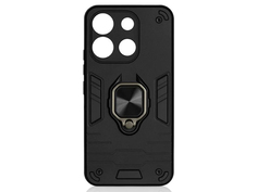 Чехол DF для Infinix Smart 7 Plus с магнитом и кольцом Black inArmor-09