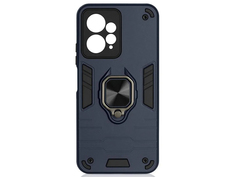 Чехол DF для Xiaomi Redmi Note 12 4G с магнитом и кольцом Dark Blue xiArmor-03