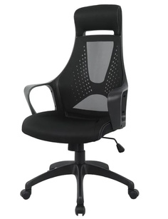 Кресло BN_Hg_EChair-578 TC сетка/ткань черный, пластик черный No Brand