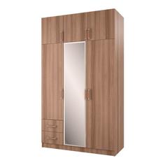 Шкаф распашной трехстворчатый BTS, с ящиками, 1290х2100х560, ясень шимо