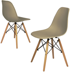 Комплект стульев 2 шт. RIDBERG DSW EAMES, beige