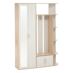 Прихожая Есения -1 2100х1500х360, Дуб сонома/Анкор светлый Клик Мебель