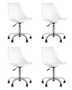 Стул BLOK NEW, стул мастера 4 шт пластиковый белый Stool Group