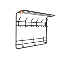Вешалка настенная металлическая ЗМИ, размер 73х22х58 см, цвет коричневый