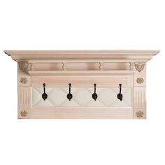 Вешалка в прихожую Мебелик Сильвия Н5 экокожа молочный/белый ясень