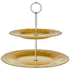 Этажерка двухъярусная golden glow 28/21 см КупитьПосуду.Рф