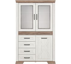 Шкаф с витриной МебельГолд Марсель REG2W1D4S