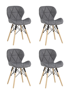 Комплект стульев 4 шт. Stool Group Бон, темно-серый