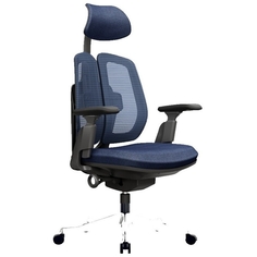 Офисный стул Falto Orto Bionic A92 MESH каркас черный, сетка синяя