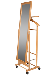 Вешалка костюмная с зеркалом на колесах "В 24Н" Мебелик