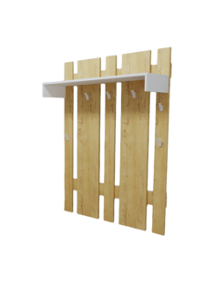 Вешалка настенная Wood&Stone Малави Дуб Бунратти/Белый