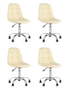 Стул офисный Тейлор экокожа, бежевый, комплект 4 стула Stool Group