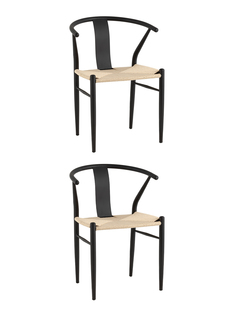 Стул обеденный Wishbone Style бежевый, комплект 2 шт Stool Group