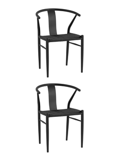 Стул обеденный Wishbone Style черный, комплект 2 шт Stool Group