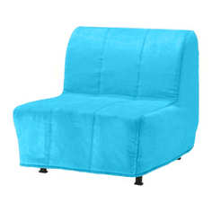 Чехол на кресло-кровать Икеа Ликселе цвет голубой Чехол на кресло-кровать No Brand