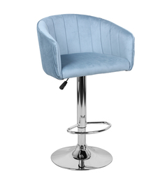 Барный стул Империя стульев МАРК WX-2325 grey light blue, хром/серо-голубой