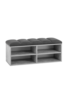 Обувница Хольст 2 Stool Group серая велюр тёмно-серый