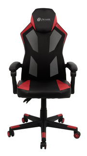 Кресло игровое OKLICK 121G красный кожзам