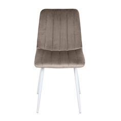 Стул обеденный Империя стульев Дублин White-РФ бежевый велюр