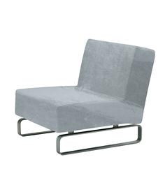 Чехол на кресло без подлокотников до 120 см Виктория хоум декор Бруклин светло-серый