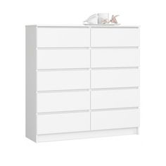 Комод Сура 10 ящиков 1200.10, ЛДСП Egger, белый No Brand