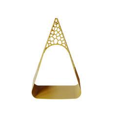 Металлическая полка настенная для гостиной, спальни детской офиса 26х38х19см золотая 1шт Tempache