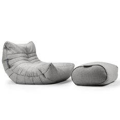 Дизайнерское кресло для отдыха с оттоманкой в стиле лофт - Acoustic Lounge - Luscious Grey